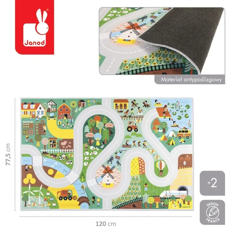 Janod, Cross Road, Wieś, mata do zabawy z drogą