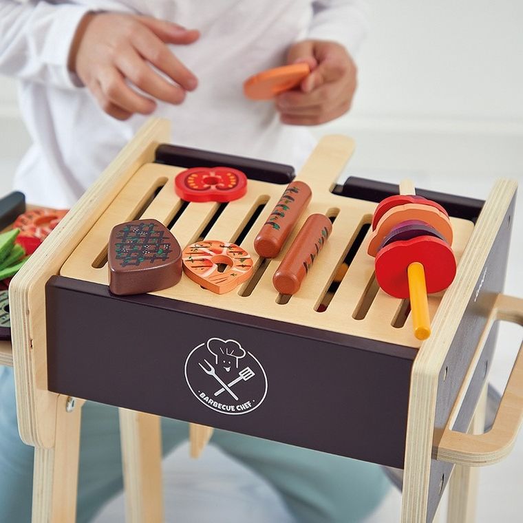 Janod, grill drewniany z akcesoriami