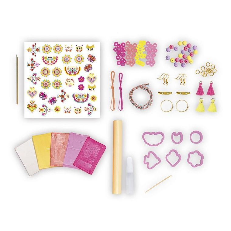 Janod, Klejnoty przyjaźni, zestaw kreatywny do tworzenia biżuterii dla przyjaciółek