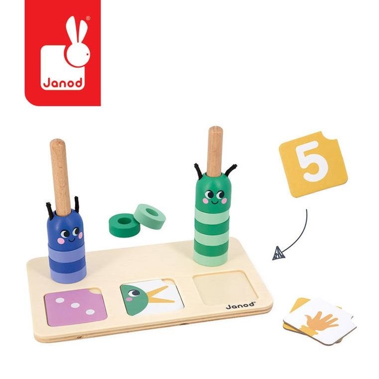 Janod, Liczenie i porównywanie liczb, drewniana układanka matematyczna