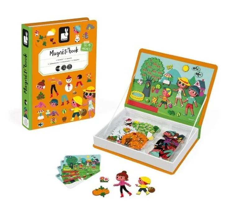 Janod, Magneti’book, 4 pory roku, magnetyczna układanka