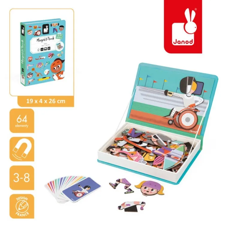 Janod, Magneti’book, Sporty, magnetyczna układanka
