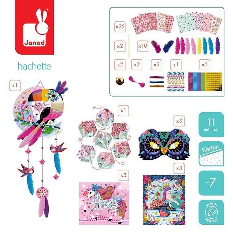 Janod, Multi, Tukan, zestaw kreatywny, 11 dekoracji