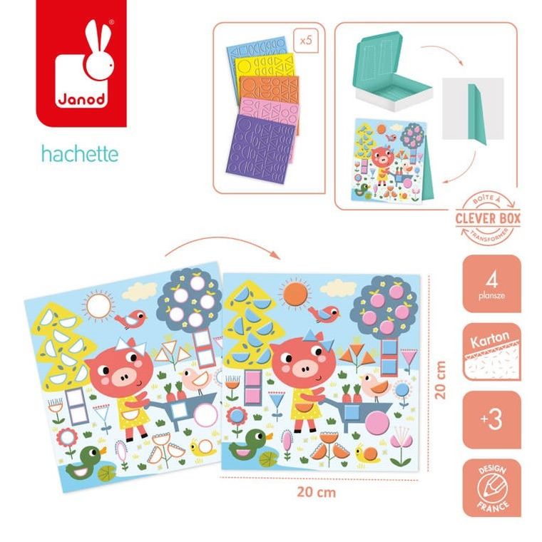 Janod, Naklejki geometryczne, zestaw kreatywny
