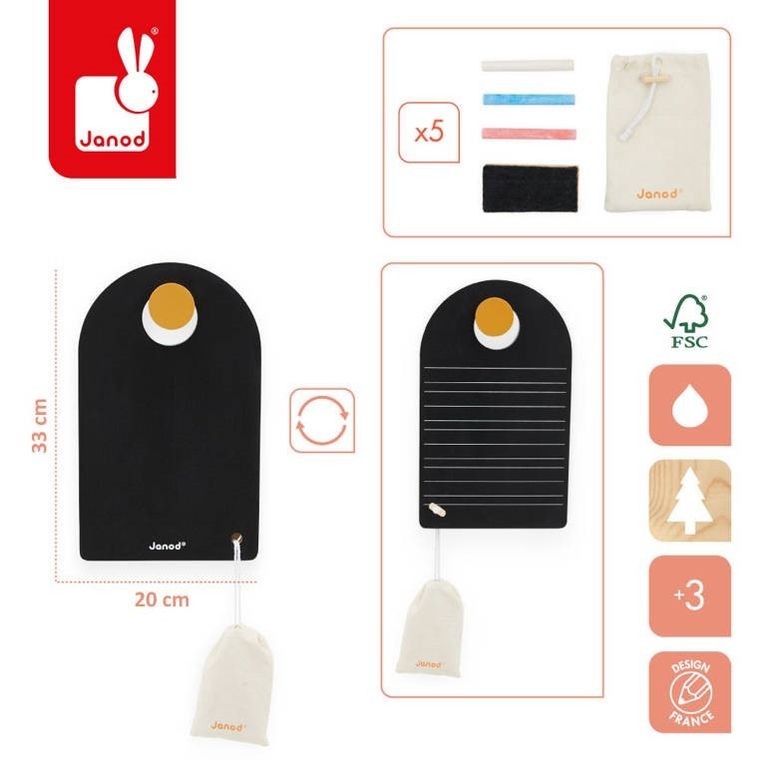 Janod, Przenośna dwustronna tablica z akcesoriami