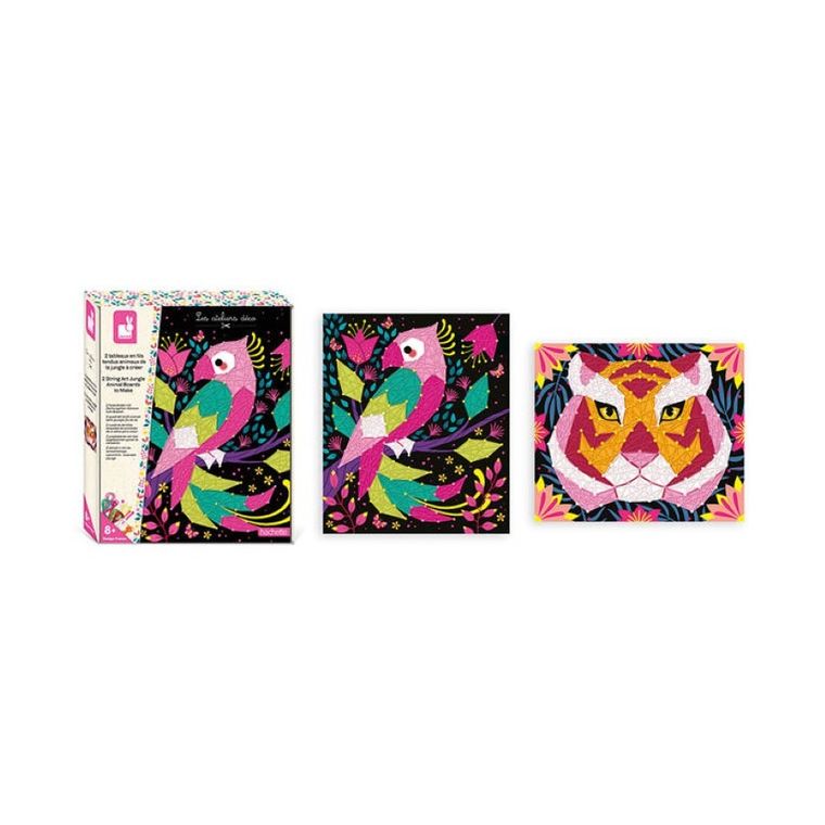 Janod, Przeplatanka 3D, String Art., Zwierzęta dżungli, zestaw kreatywny