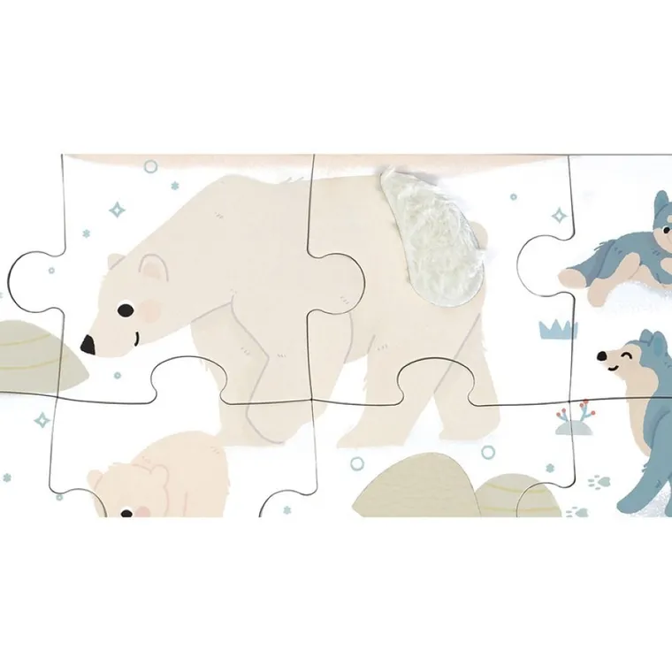 Janod, puzzle sensoryczne, kraina polarna, 20 elementów