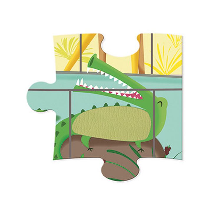 Janod, Wycieczka do zoo, puzzle sensoryczne, 20 elementów