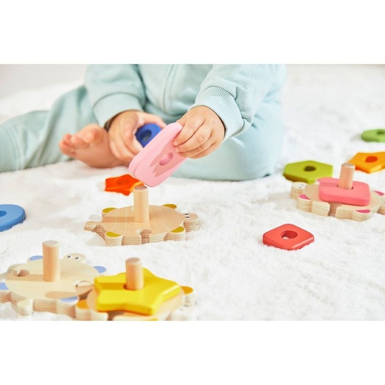 Janod, Żółwie, układanka drewniana, piramida