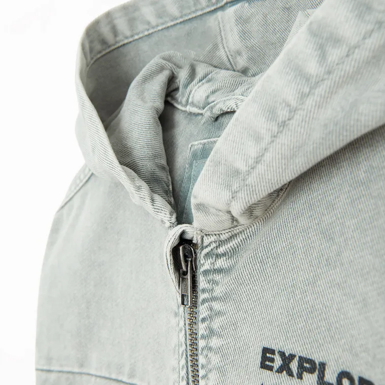 Jeansowa kurtka z kapturem Cool Club