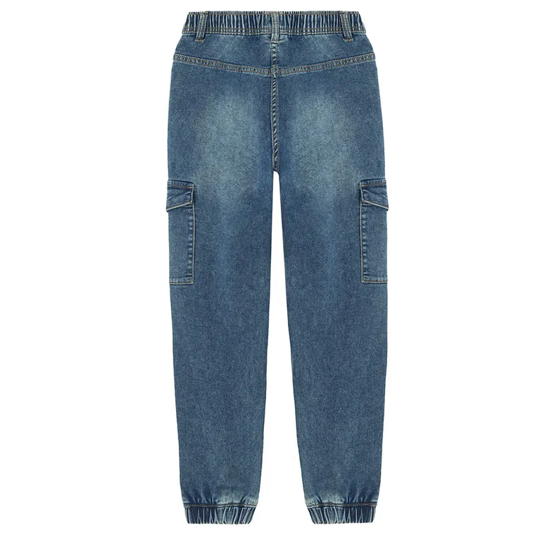 Jeansowe spodnie jogger z regulacją Cool Club