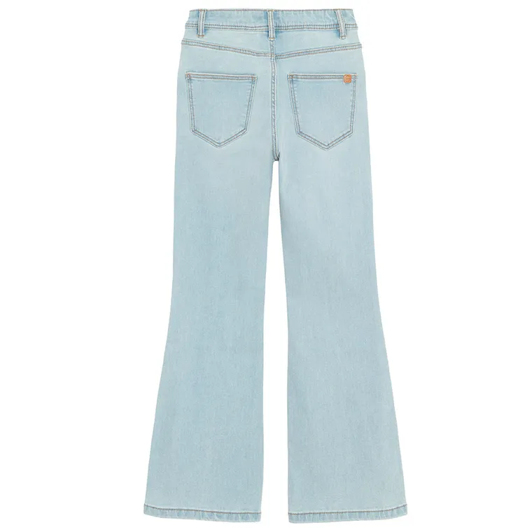 Jeansowe spodnie z regulacją o kroju flare Cool Club