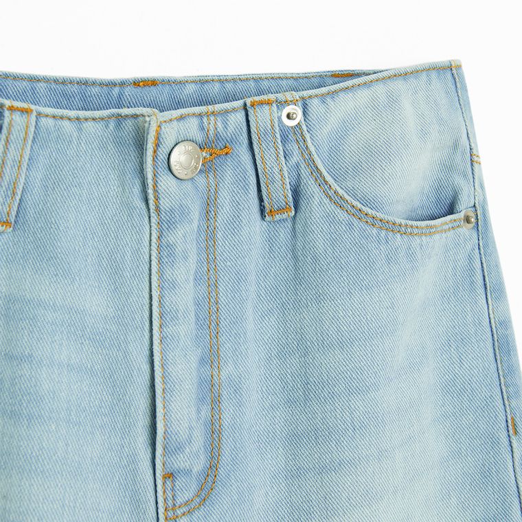 Jeansy o kroju wide leg z regulacją Cool Club