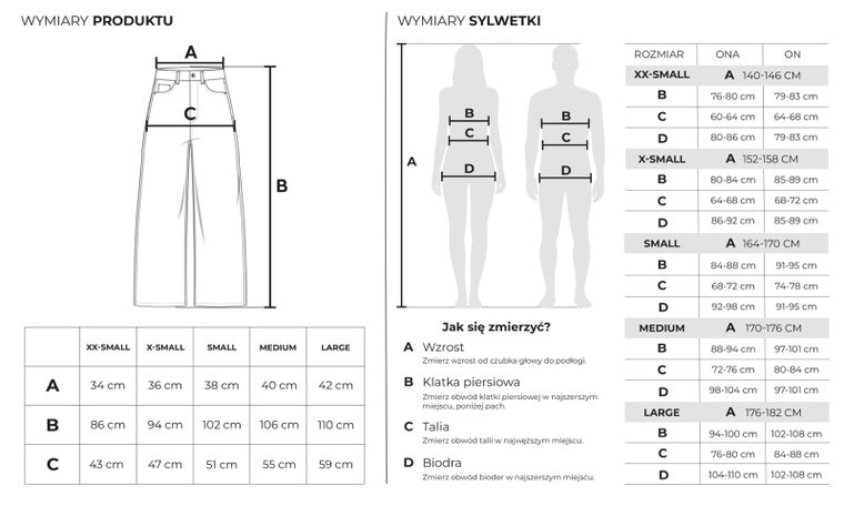 Jeansy wide leg unisex z odpinanymi nogawkami NOWEAR