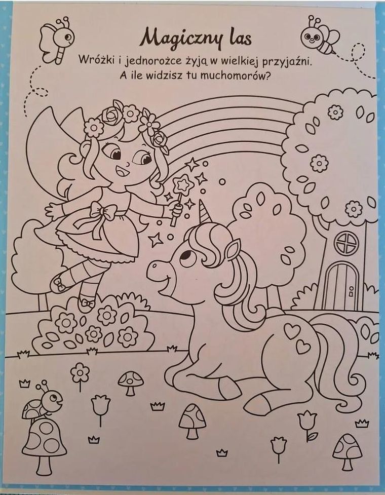 Jednorożce. Kolorowanka. Koloromania