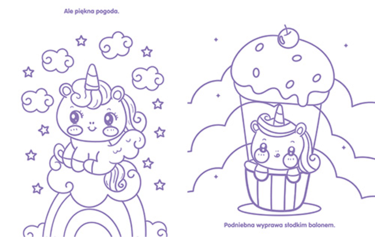 Jednorożce. Magnesy do kolorowania. Kolorowanki