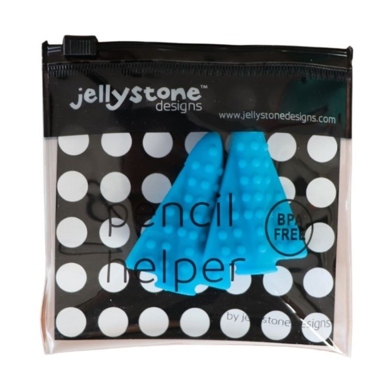 Jellystone Designs, nakładki antystresowe na ołówek, niebieski, 2 szt.