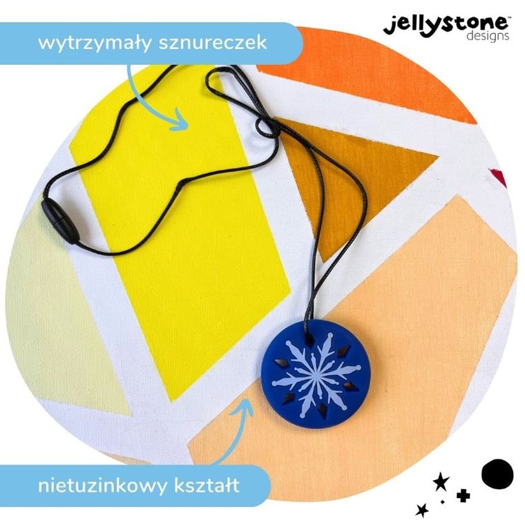 Jellystone Designs, Płatek śniegu, wisiorek antystresowy, granatowy
