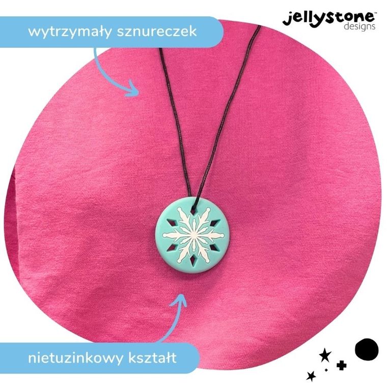 Jellystone Designs, Płatek śniegu, wisiorek antystresowy, turkusowy