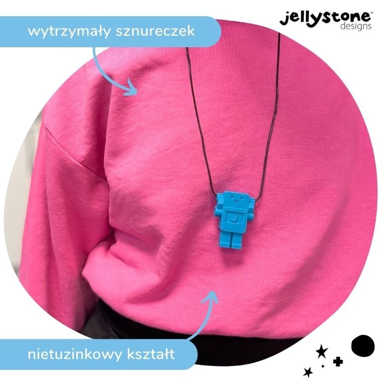 Jellystone Designs, Robot, wisiorek antystresowy, niebieski