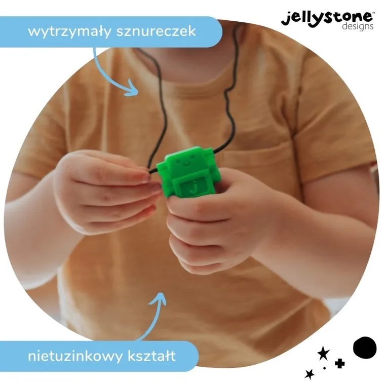 Jellystone Designs, Robot, wisiorek antystresowy, zielony