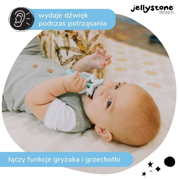 Jellystone, gryzak, gwiazdki, miętowy
