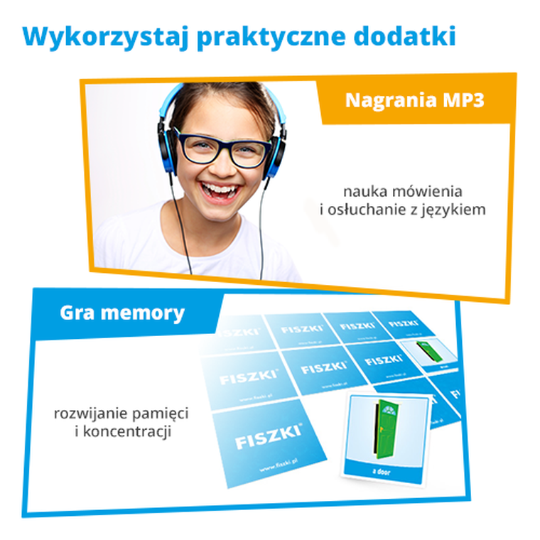 Język angielski. Fiszki obrazkowe + Memorki. Hobby