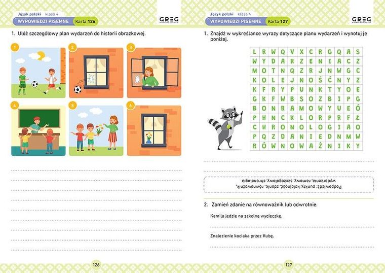 Język polski. SP 4. Karty pracy w szkole i w domu