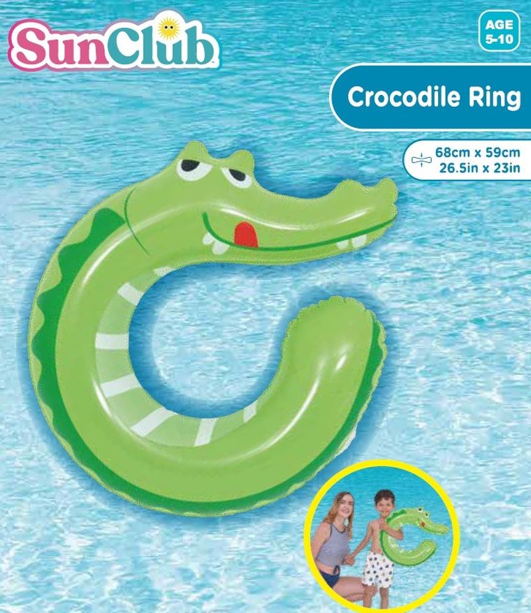 Jilong, kółko do pływania, zwierzątka, krokodyl, 68-59 cm