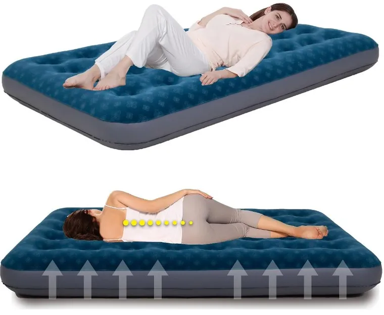 Jilong, materac flokowany 1-osobowy z nadrukiem 3D, 191-73-22 cm