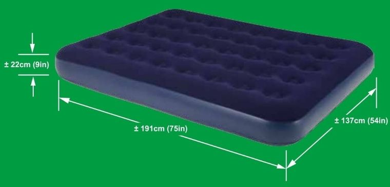 Jilong, materac flokowany, 2-osobowy, 191-137-22 cm