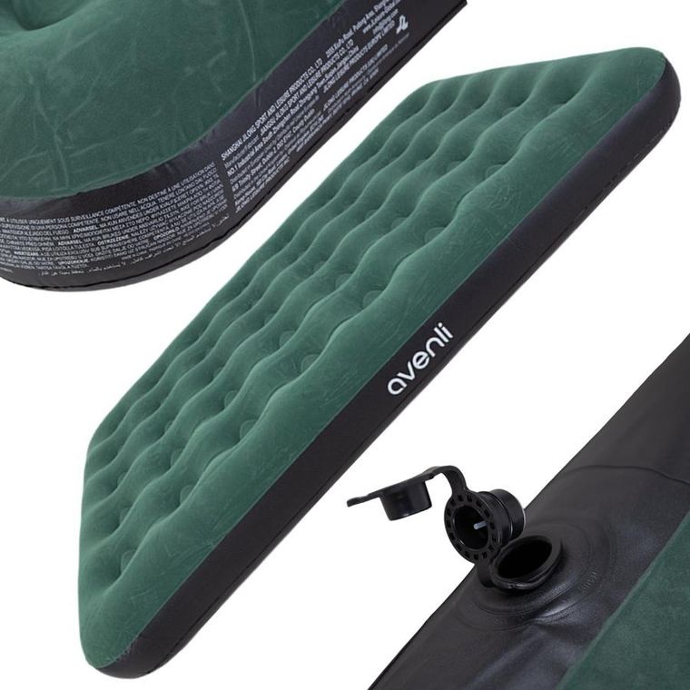 Jilong, materac flokowany, 2-osobowy, zielony, 22-137-191 cm