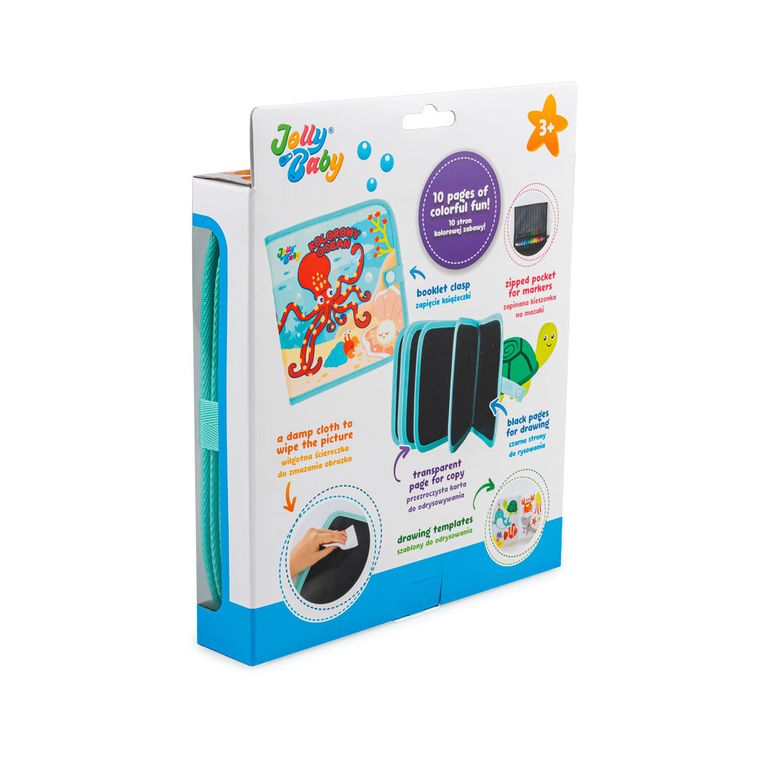 JollyBaby, książeczka do rysowania, Kolorowy Ocean