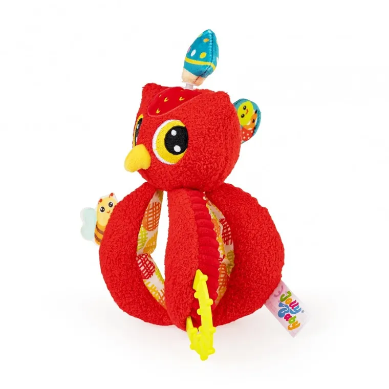 JollyBaby, Zakręcona Sowa, maskotka z grzechotką i gryzakiem