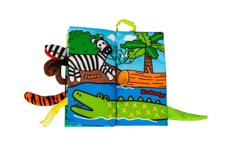 JollyBaby, Zwierzaki Dżungli, miękka książeczka