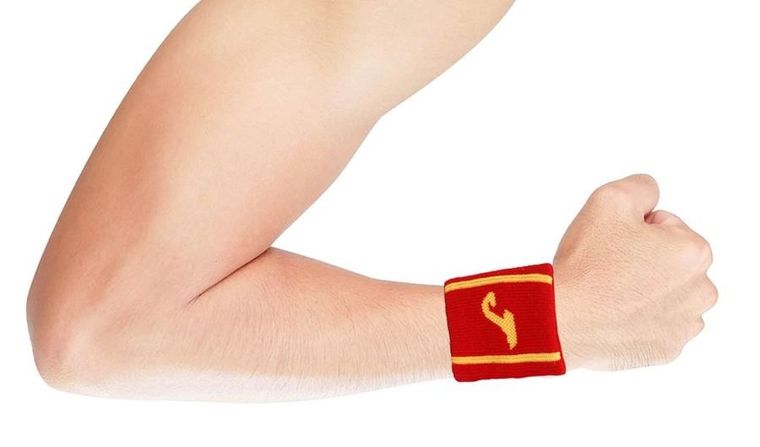 Joma, frotka, opaska na rękę, podwójna, czerwono-żółta, 400743000