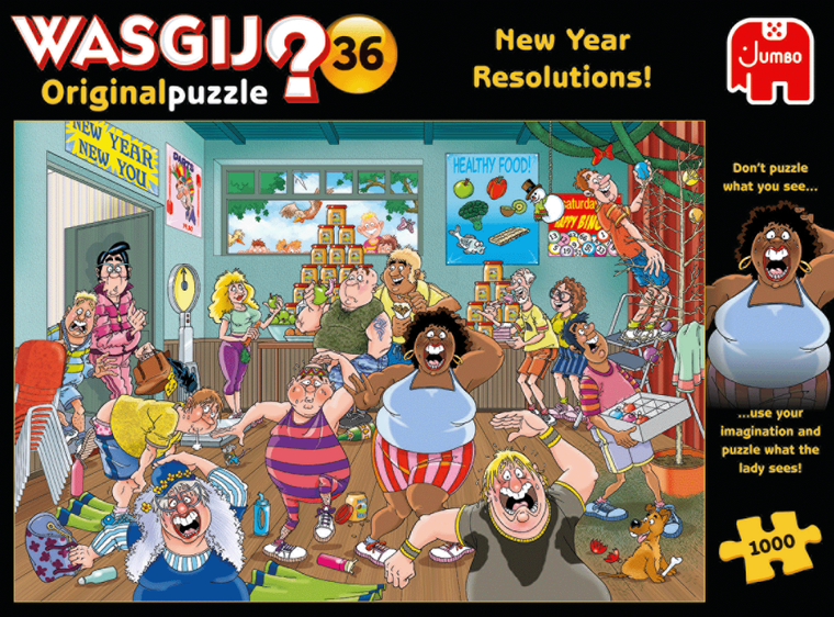 Jumbo, Wasgij Postanowienia noworoczne, puzzle, 1000 elementów