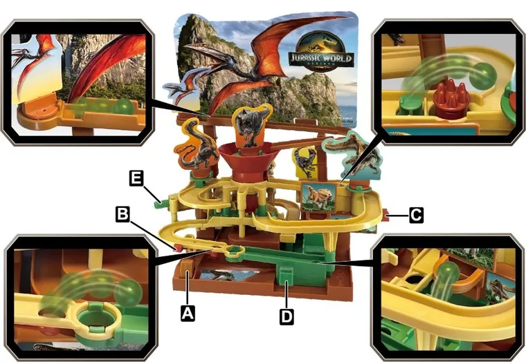 Jurassic World, Adventure Challenge, tor kulkowy, gra zręcznościowa