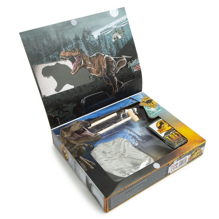 Jurassic World, T-Rex, wykopaliska, glow, zestaw kreatywny