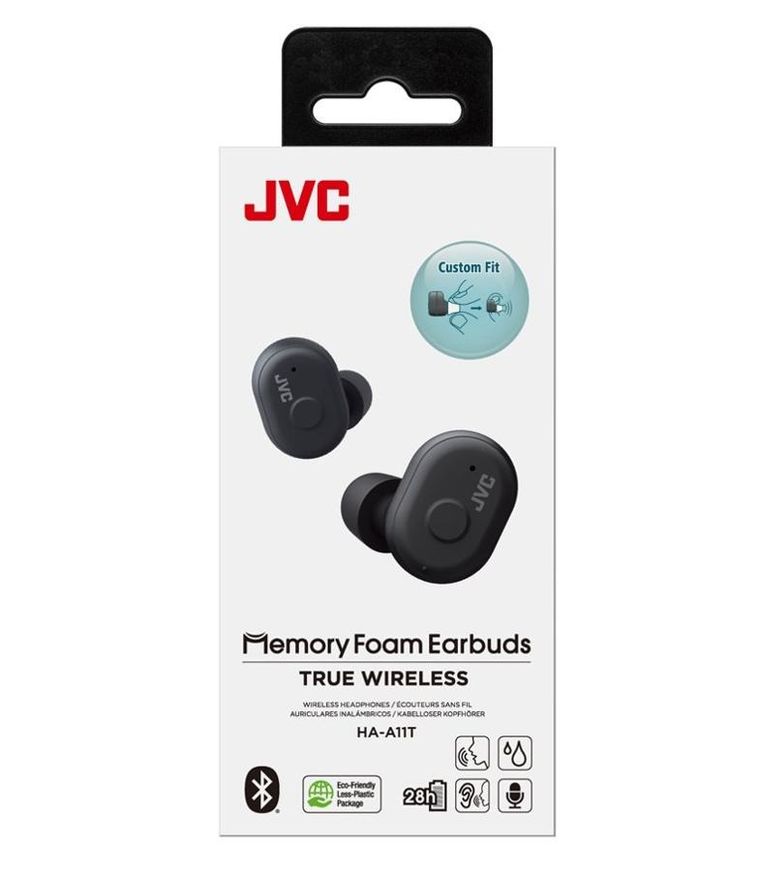 JVC, słuchawki doszune, TWS, bluetooth, HAA11tbne, Black