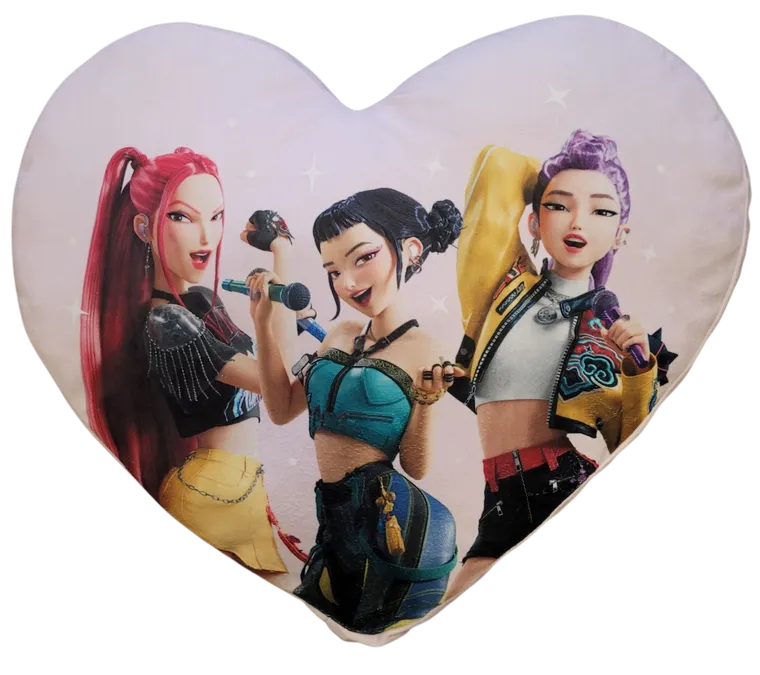 K-Pop Demon Hunters, poduszka kształtka, serce, 40 cm