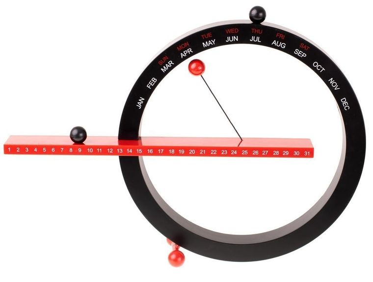 Kalendarz (wieczny) magnetyczny, czarny