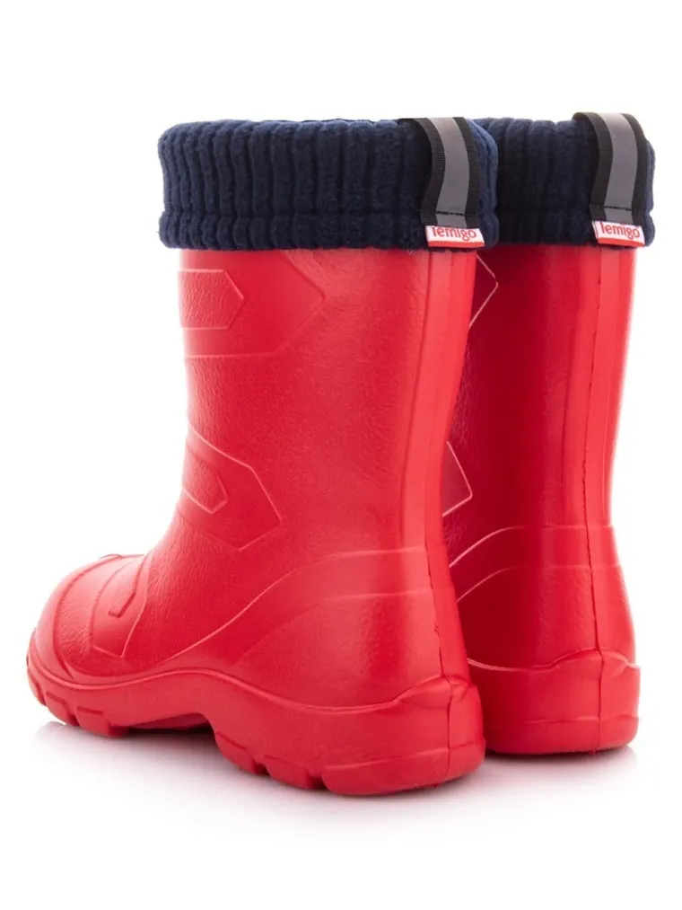 Kalosze dziecięce, czerwone, ocieplane, Aspen, Lemigo