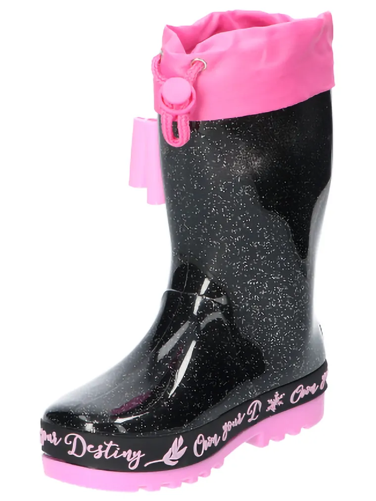 Kalosze dziewczęce, czarne, American Club