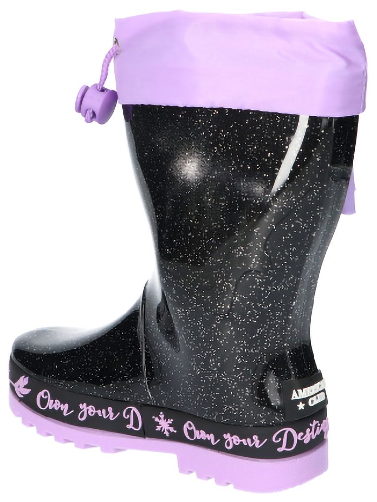 Kalosze dziewczęce, czarne, American Club