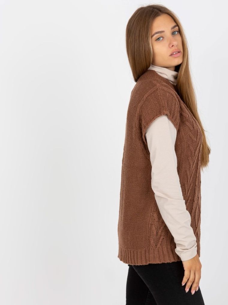 Kamiezelka damska, brązowa, Sublevel