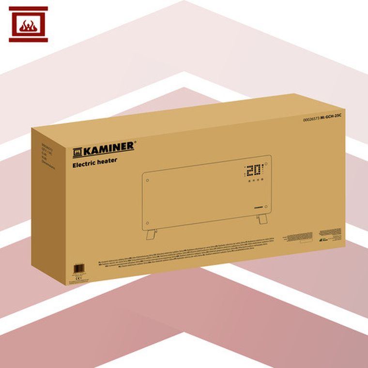 Kaminer, Zelva, grzejnik elektryczny, szklany