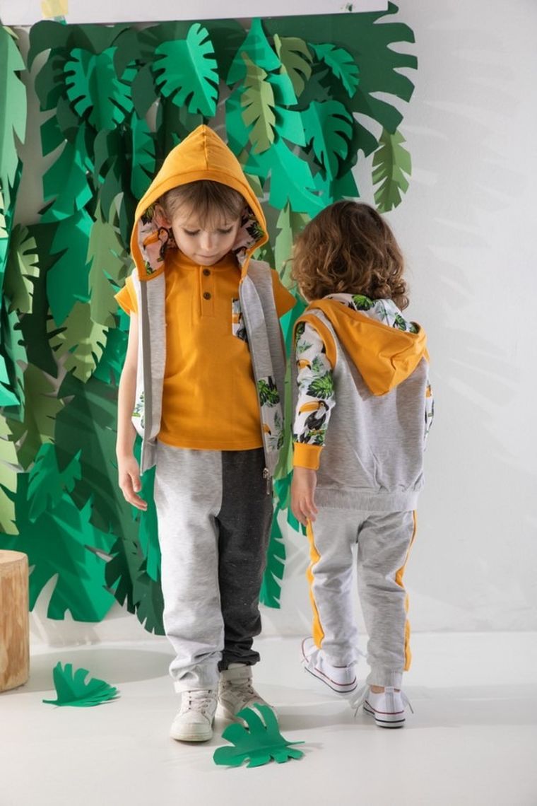 Kamizelka chłopięca z kapturem, mix, Nicol