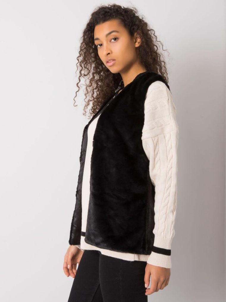 Kamizelka damska, czarna, Yups