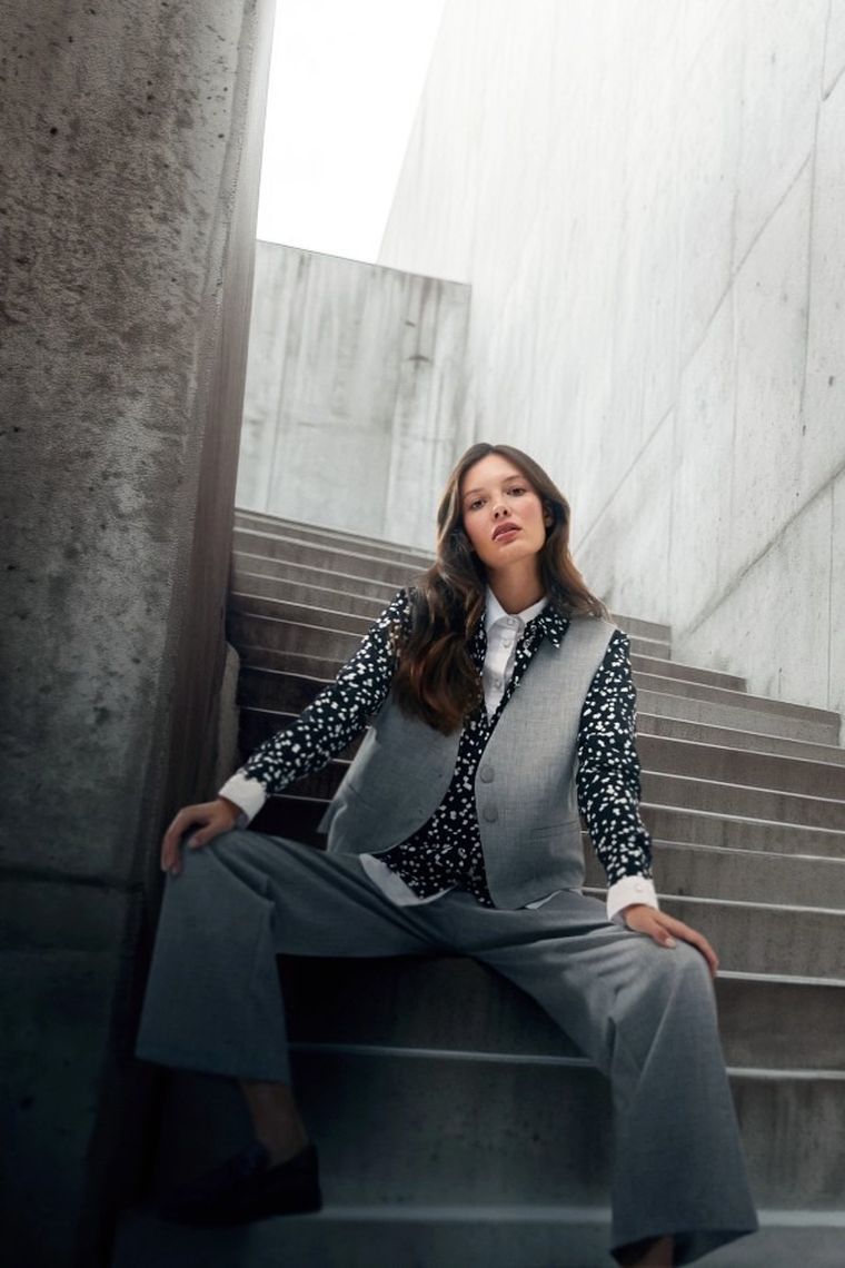 Kamizelka damska, szara, Moodo